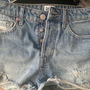 Denim high waisted shorts
